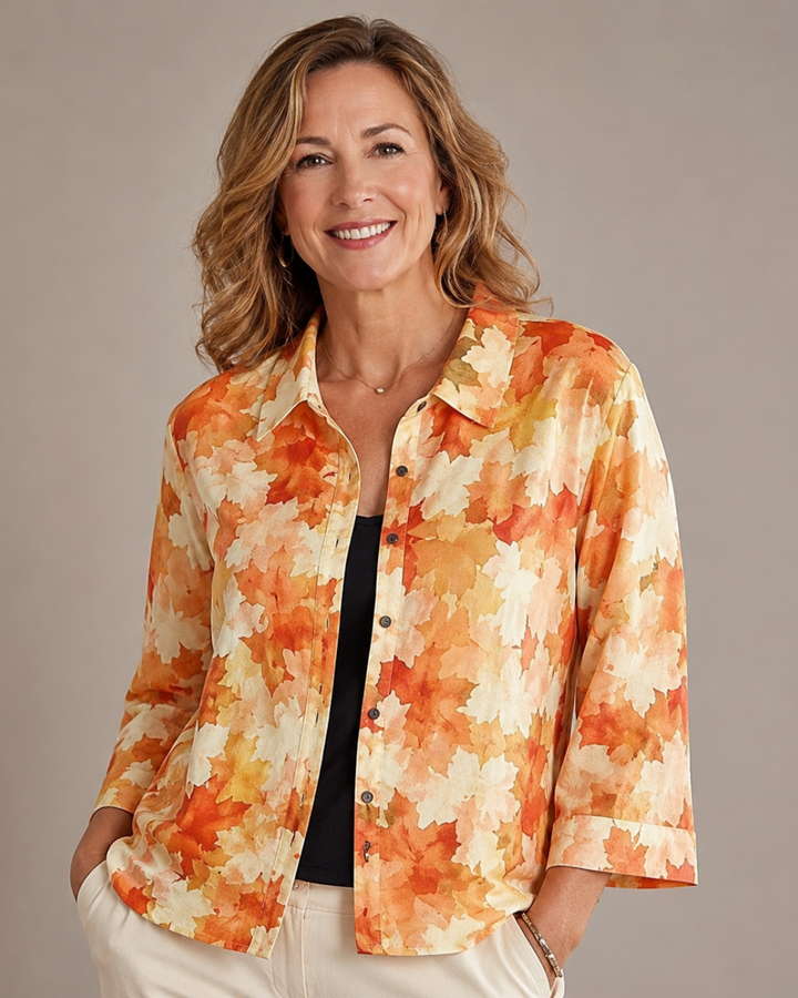 Laurentine | Watercolor Leaf Blouse
