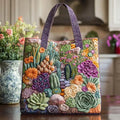 Artisanal Tote - Succulent Garden
