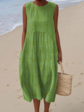 MILA | EMBROIDERED MIDI DRESS