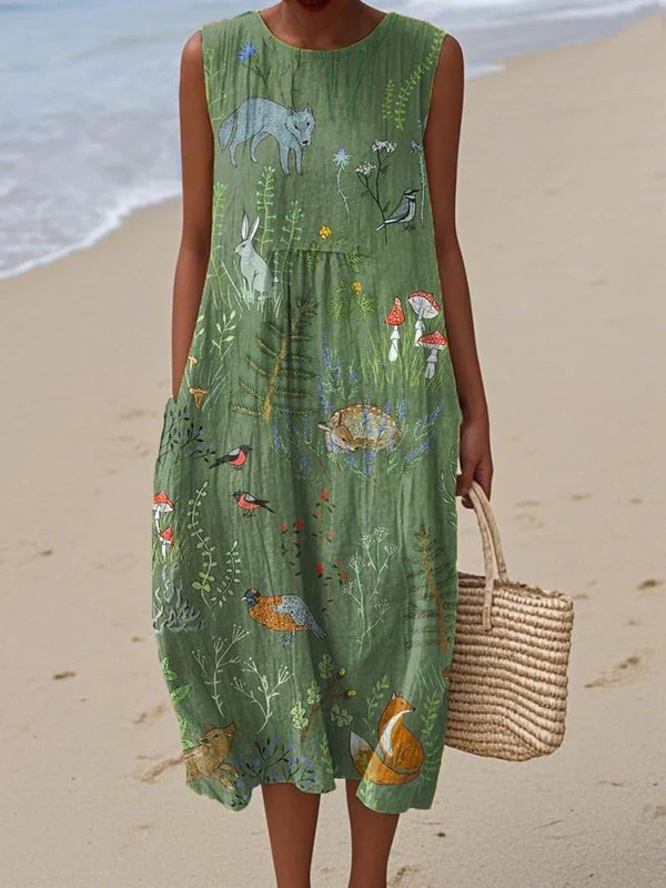 FREYA | WOODLAND MIDI DRESS