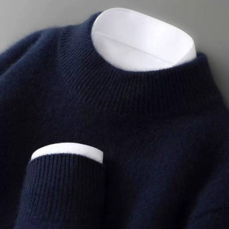 Mary | Cashmere-Blend Mock Neck Sweater