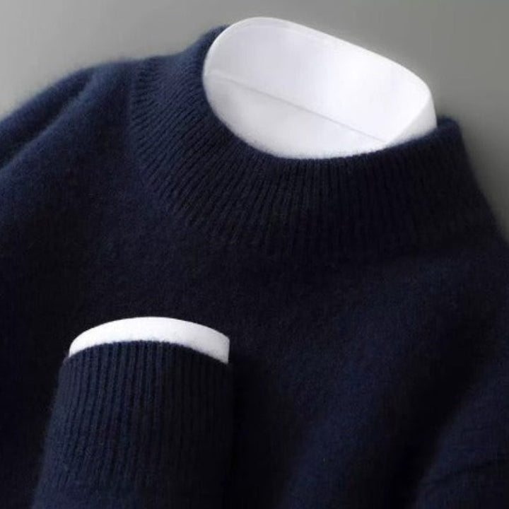 Mary | Cashmere-Blend Mock Neck Sweater