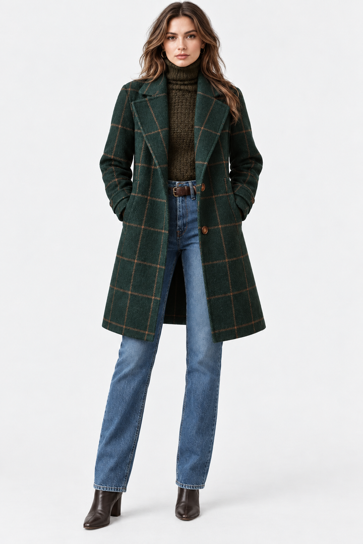 Lisa | Checked Longline Coat