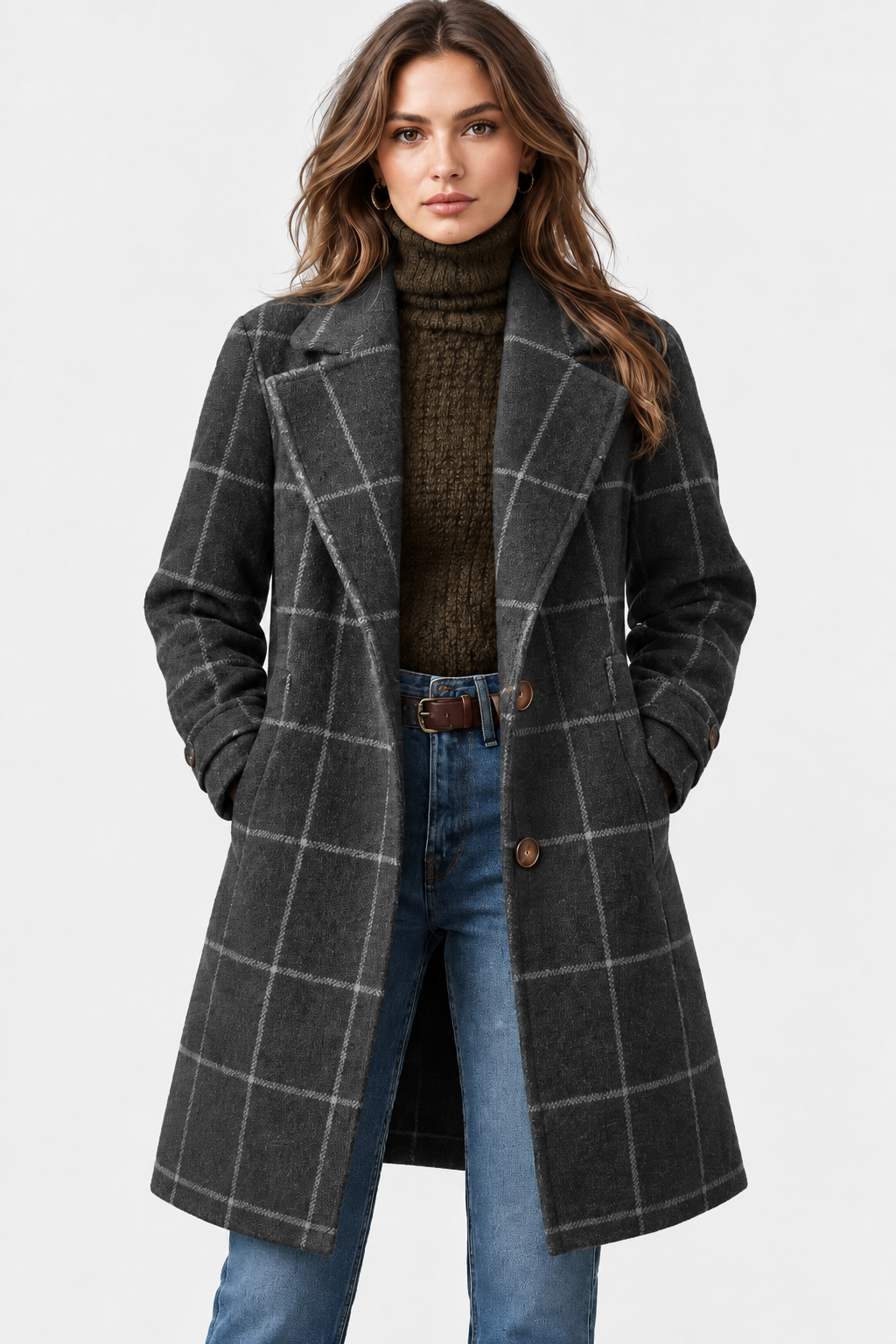 Lisa | Checked Longline Coat