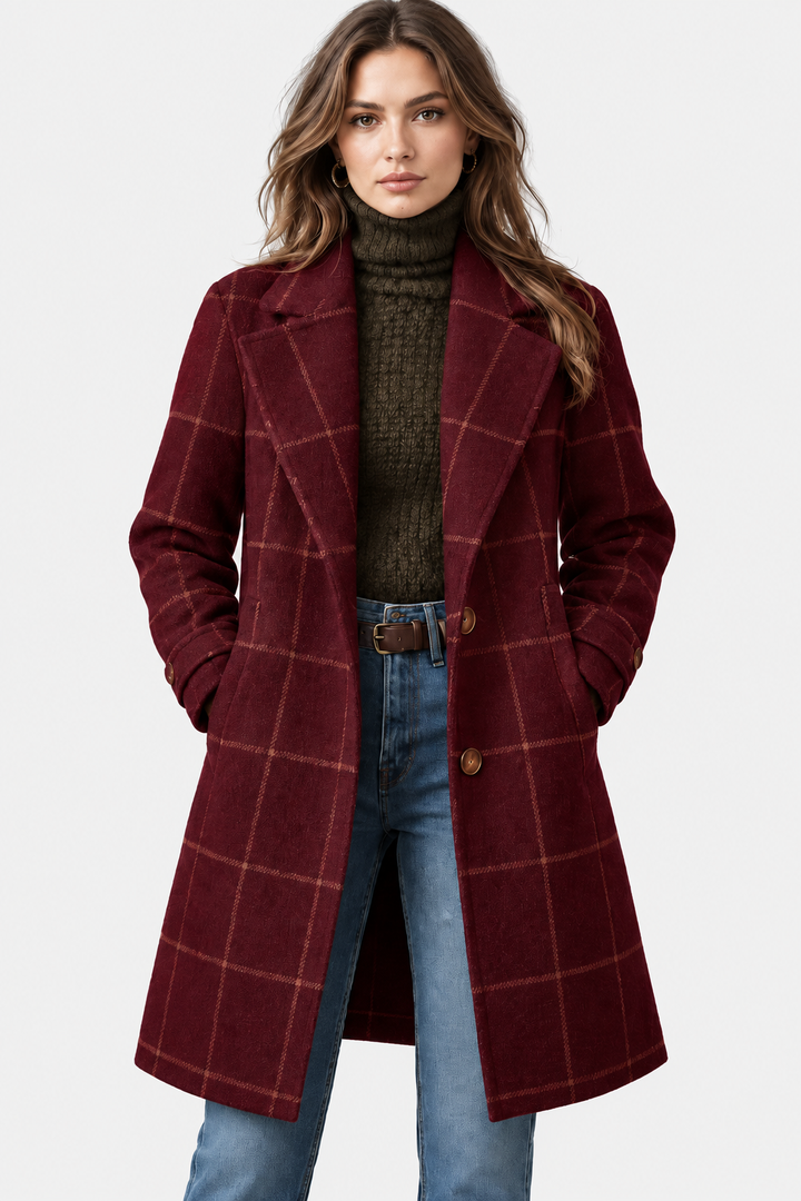 Lisa | Checked Longline Coat