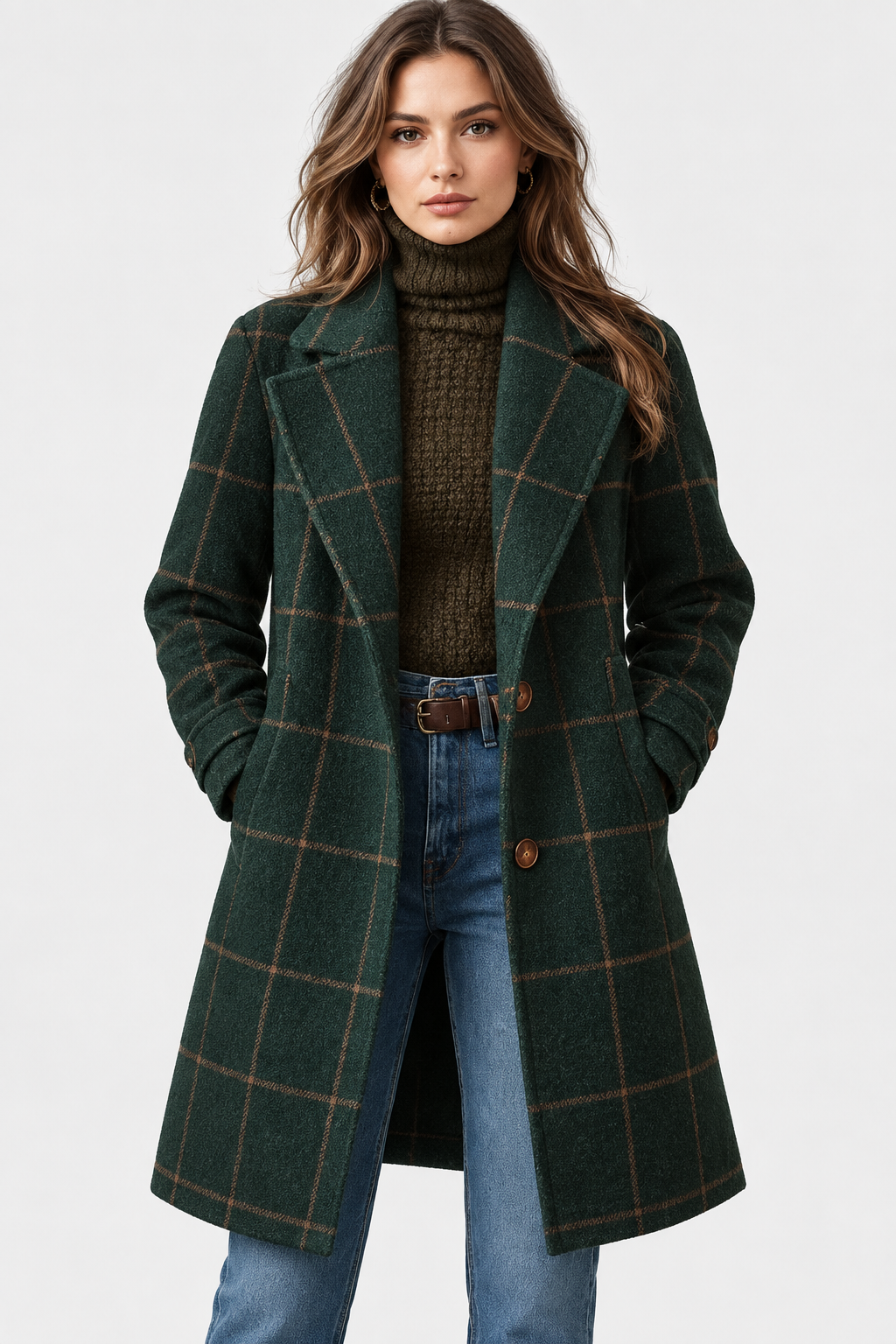 Lisa | Checked Longline Coat