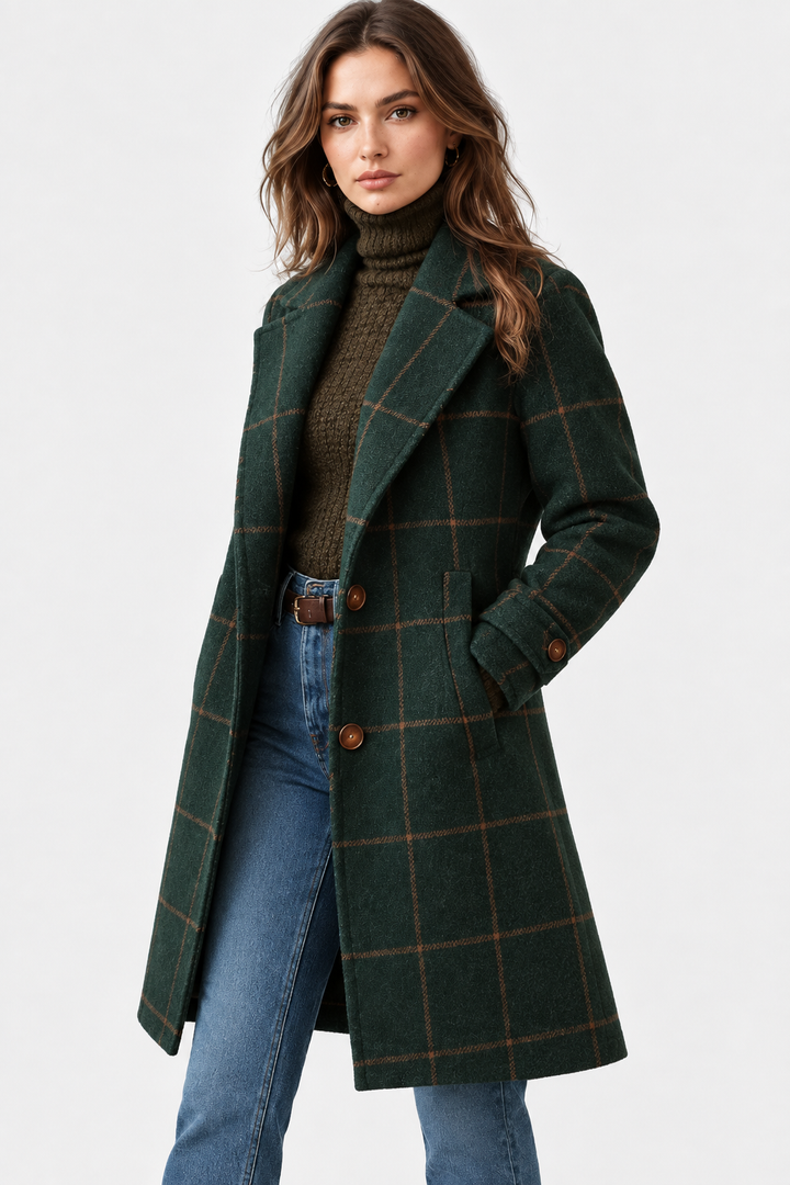 Lisa | Checked Longline Coat