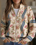Jocelyn | Climbing Rose Zip Cardigan