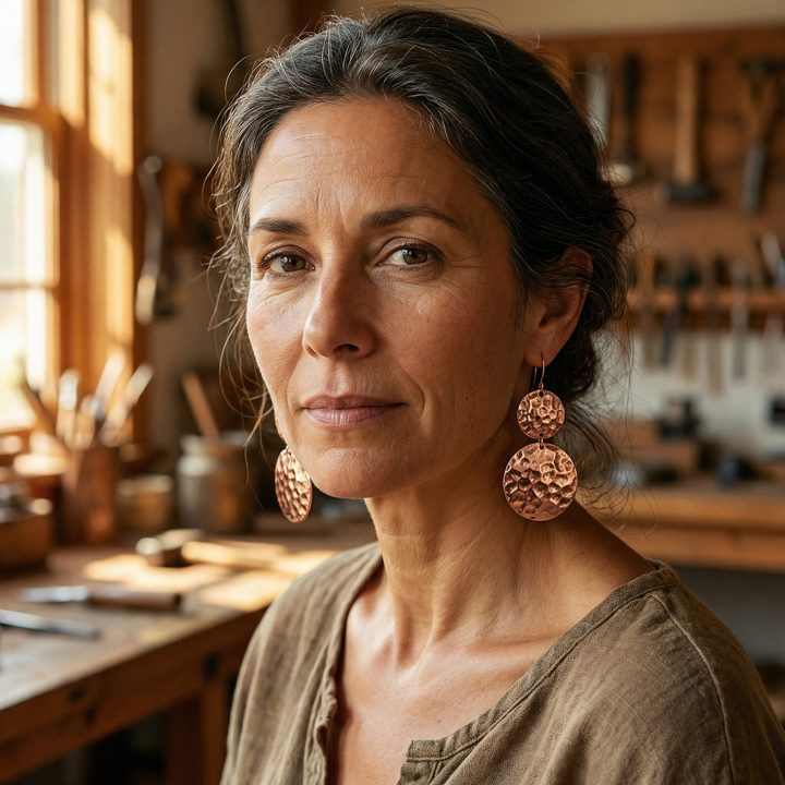 Betty's Solstice Copper Earrings