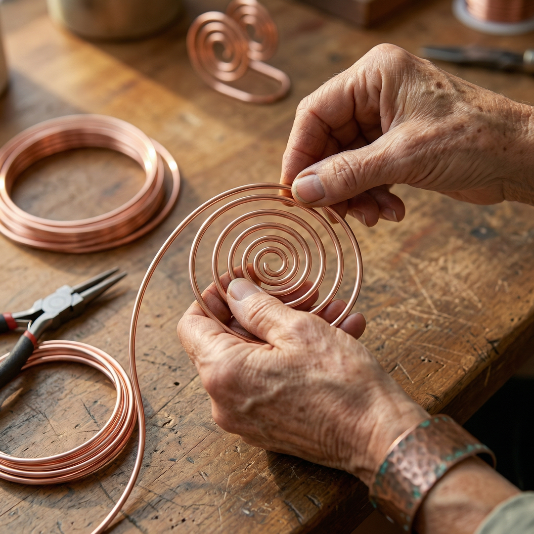 Betty's Flow Copper Hand Spiral