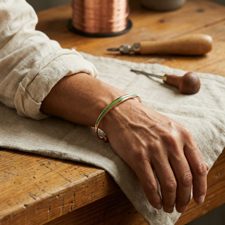Betty's Jade Copper Bracelet