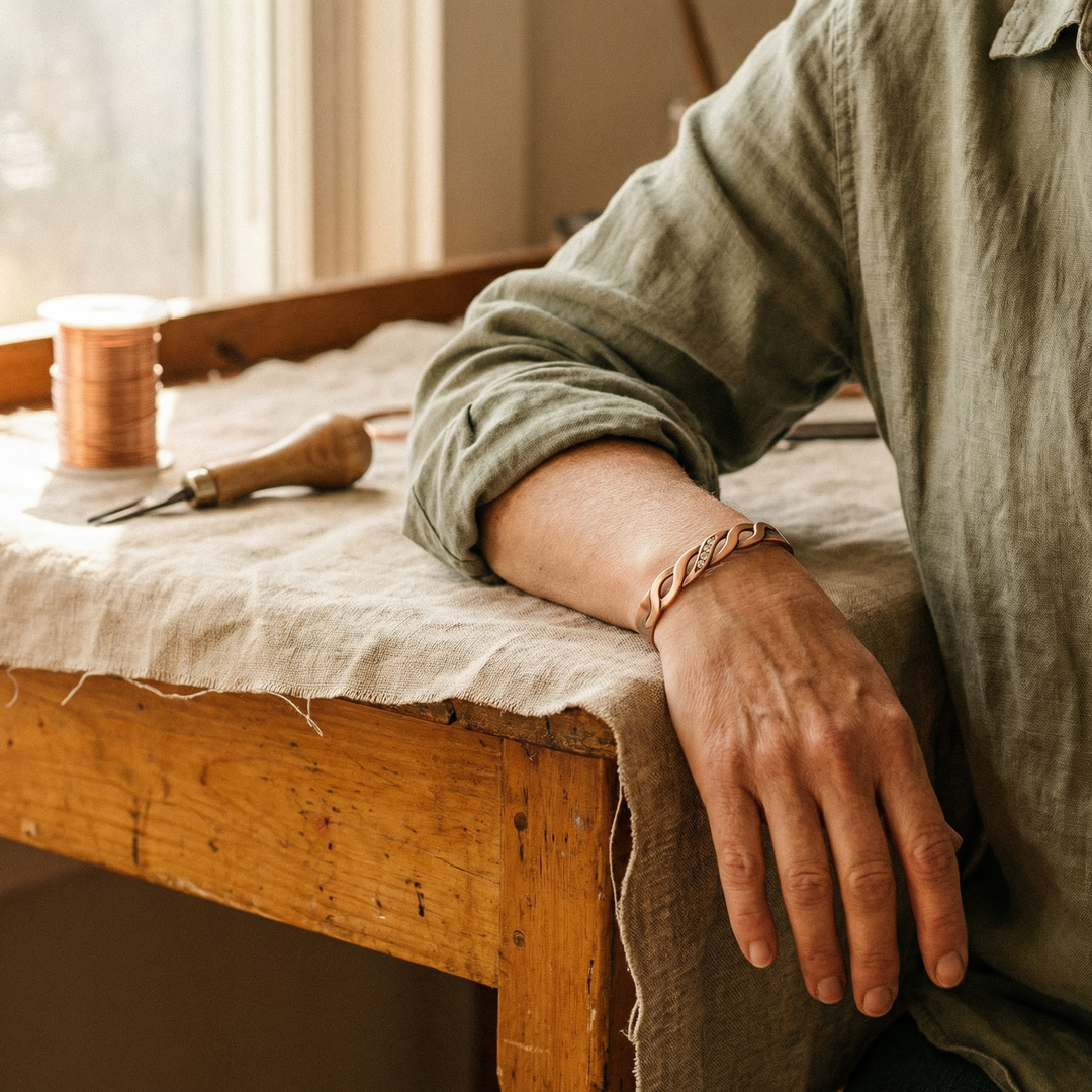 Betty's Seam Copper Bracelet