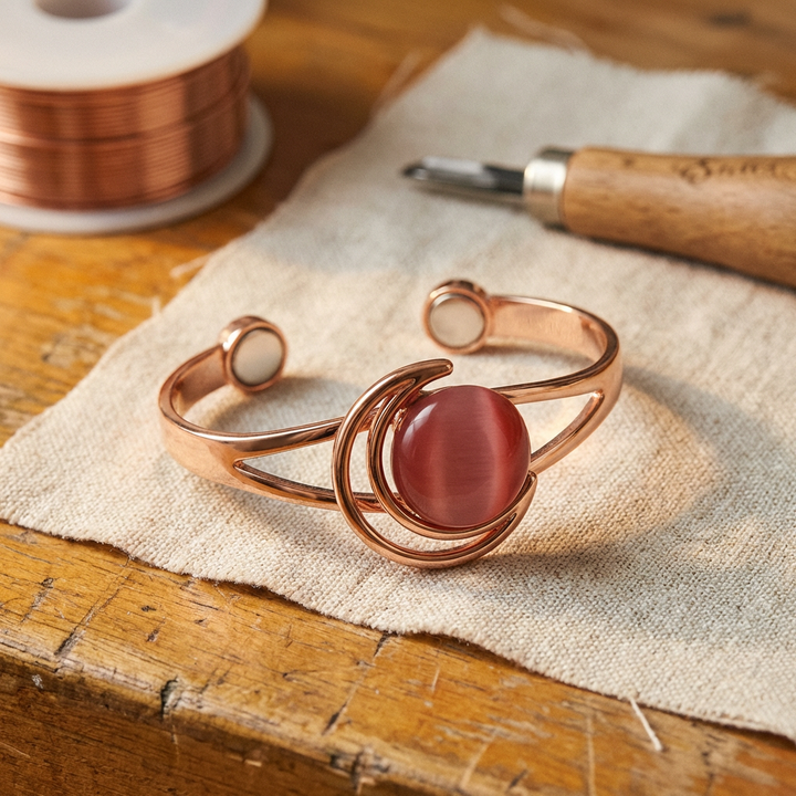 Betty's Sphere Pink Copper Bracelet