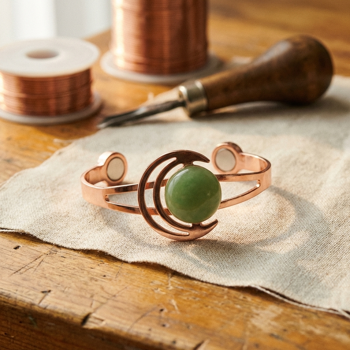 Betty's Sphere Green Copper Bracelet