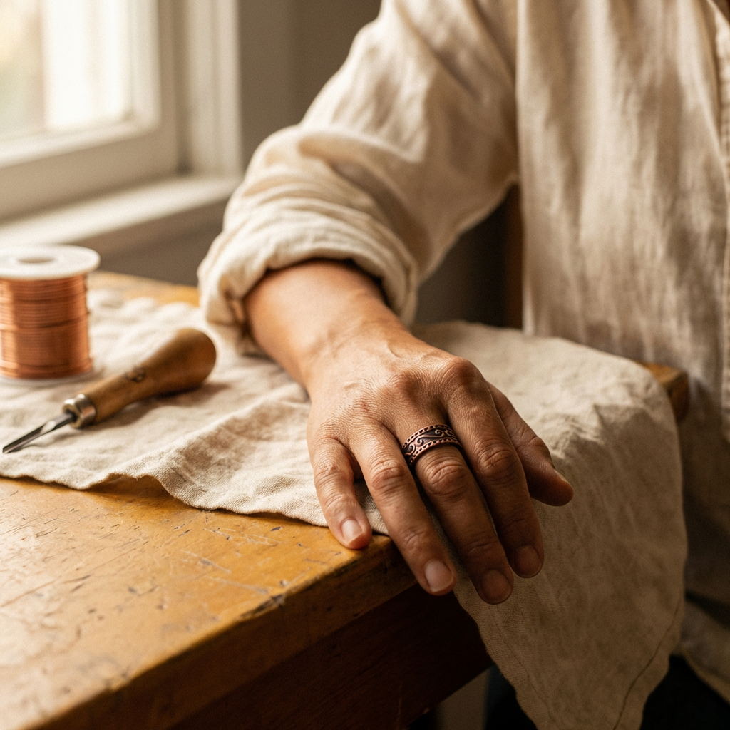 Betty's Fern Copper Ring