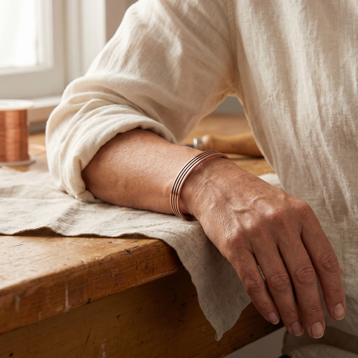 Betty's Sage Copper Bracelet