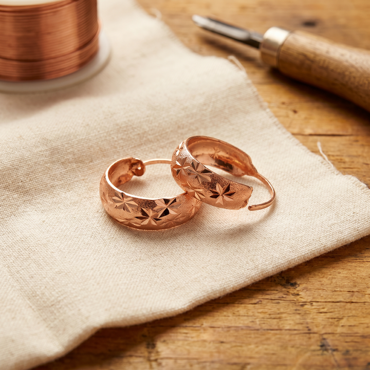 Betty's Dew Copper Earrings