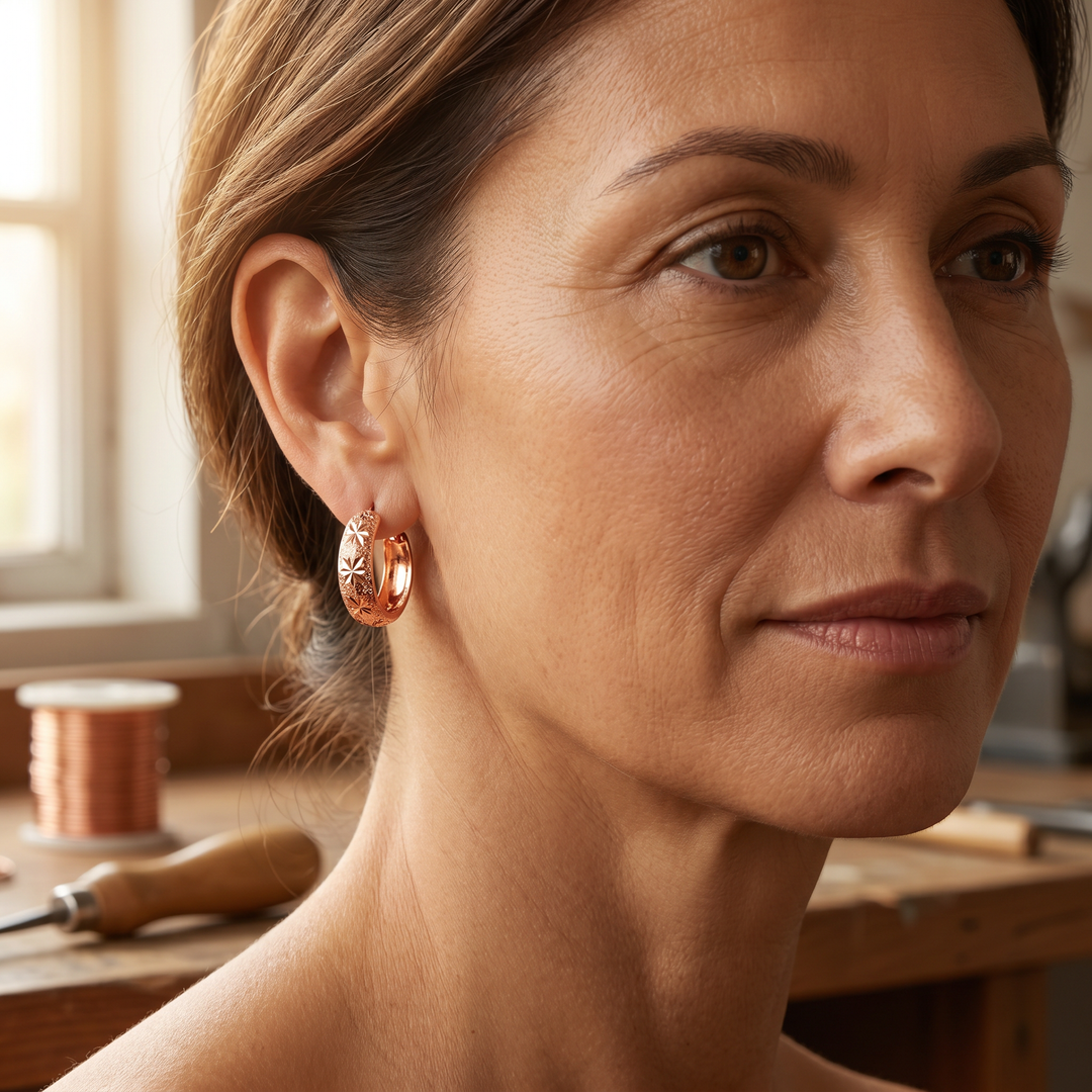Betty's Dew Copper Earrings