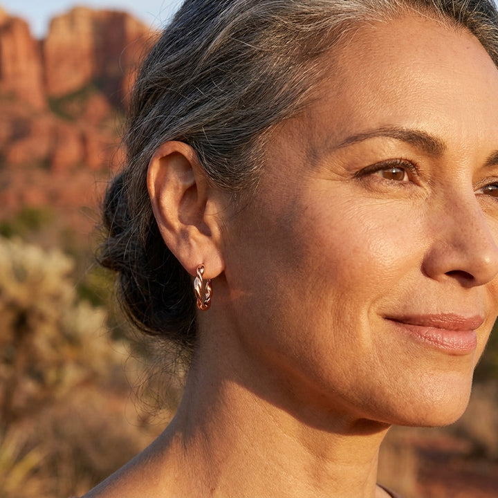 Betty's Wren Copper Hoop Earrings