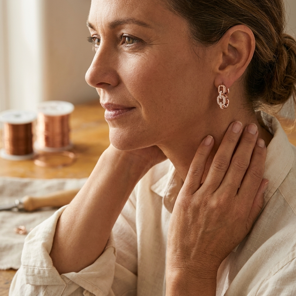 Betty's Tor Copper Earrings