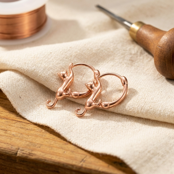 Betty's Swirl Copper Earrings