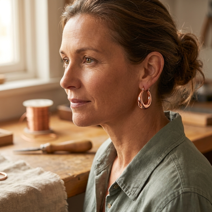 Betty's Marl Copper Earrings