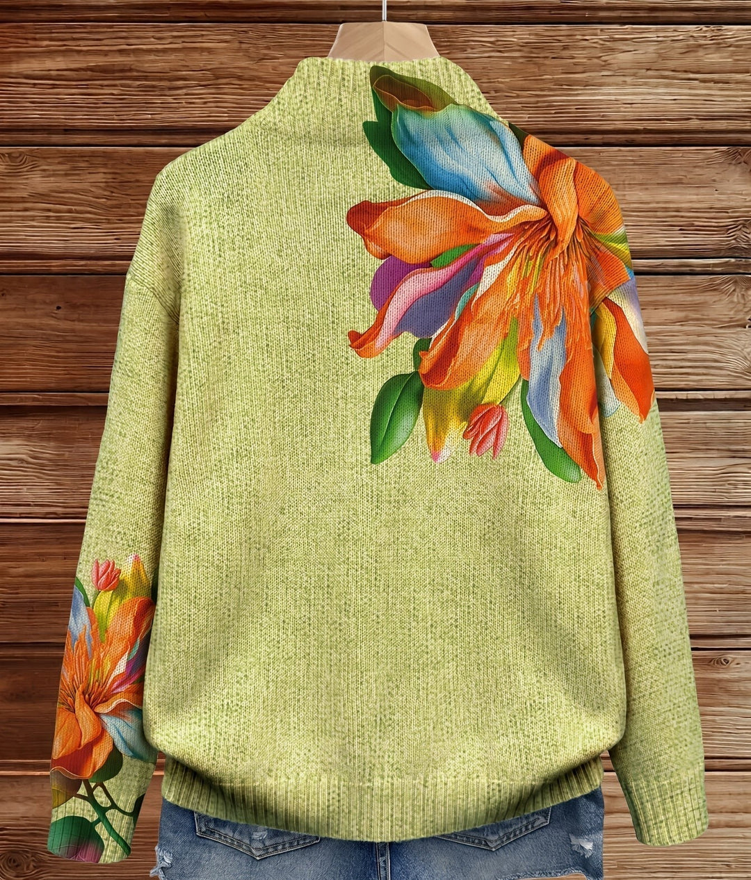 Dianne | Tropical Lily Zip Cardigan