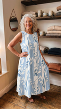TALIA | LEAFY MIDI DRESS