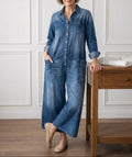 Sandy | Vintage Soft Cotton Denim Jumpsuit